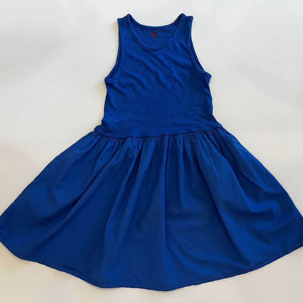 Bonton Blue Girls' Sleeveless Dress (Size: 12 ans)